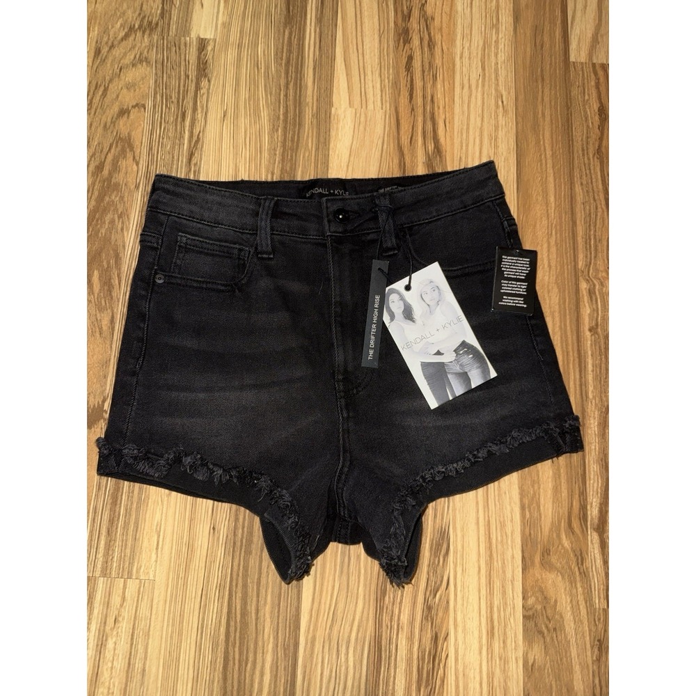 Kendall & Kylie NEW Juniors Size 5 Black Denim Drifter‎ High Rise Jean Shorts